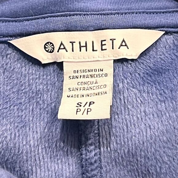 Athleta Cozy Karma Women's Blue Knee Length Sweatshirt Dress Size S Casual - Picture 5 of 5